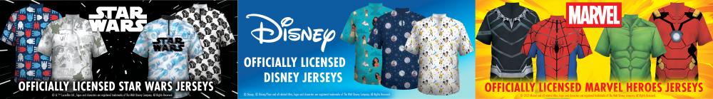 Officially Licensed Disney, Marvel and Star Wars Bowling Jerseys